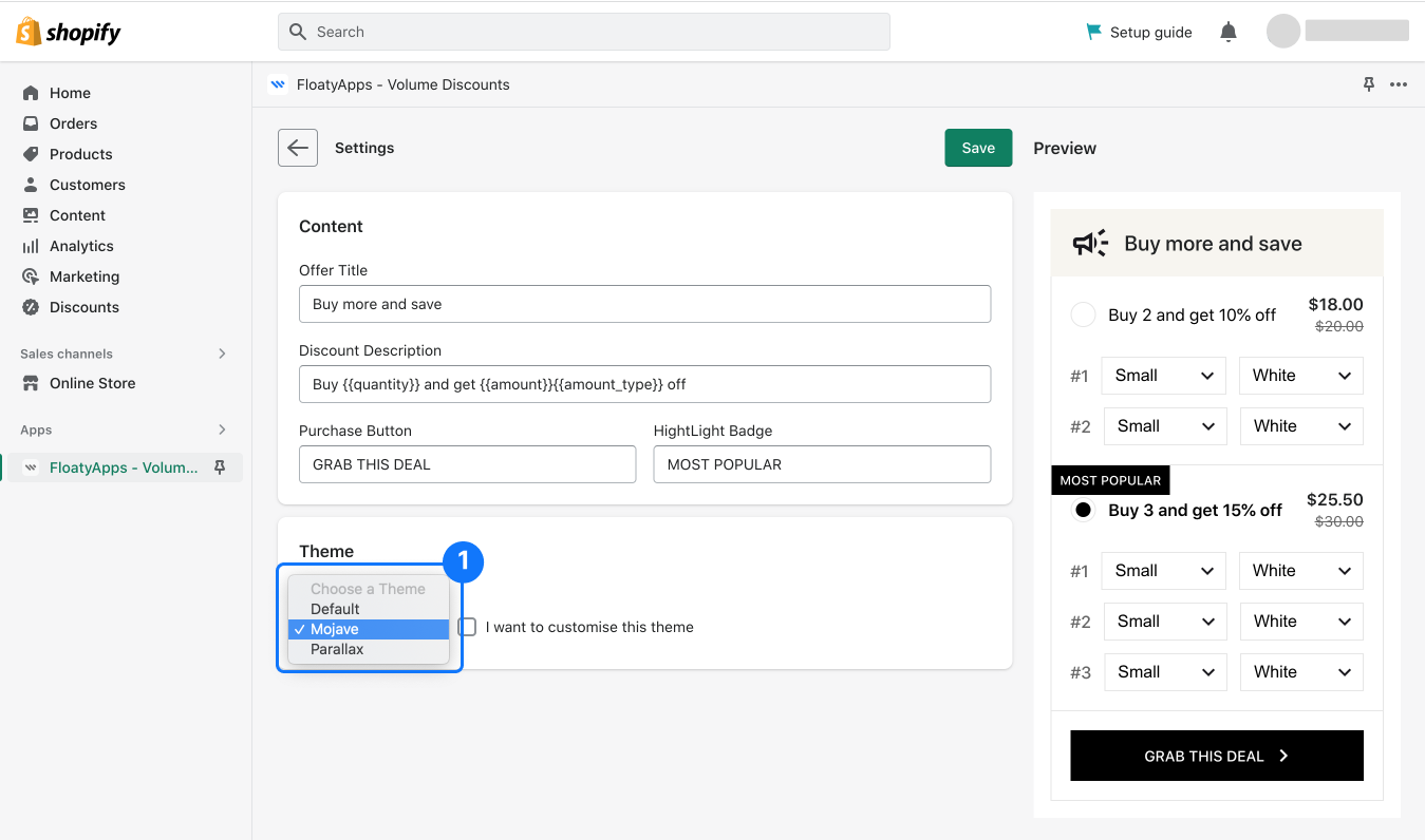 How to customize - Step 2